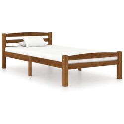  Posteljni okvir medeno rjav iz trdne borovine 90x200 cm, (20645774) Cene