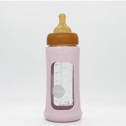Hevea flašica sa širokim otvorom i zaštitnim rukavom puder roza 1 kom, 250ml/8.5oz Cene