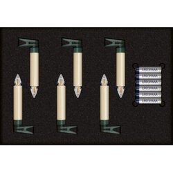 KRINNER Superlight Bavaria Mini Flame 6 pcs. Set Ivory Cene