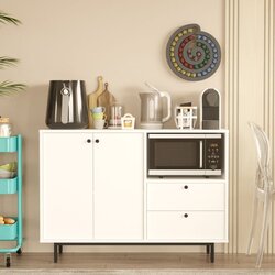 Hanah home RE2-W white multi purpose cabinet Cene