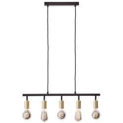 Brilliant Luster na sajli 5xE27/28W/230V crna/mesing Cene