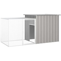  Kavez za kokoši sivi 200 x 91 x 100 cm od pocinčanog čelika Cijene