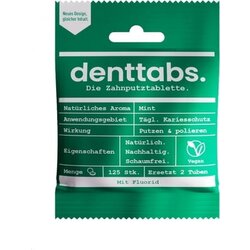 denttabs. Tablete za čiščenje zob stevia-mint s fluoridom Cene