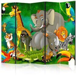 Artgeist Paravan Colourful Safari I, 5-Delni, Dvostranski Cene