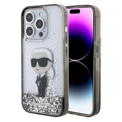 ORIGINAL KARL LAGERFELD CASE IKONIK KLHCP15LLKKNSK LIQUID GLITTER CASE ZA IPHONE 15 PRO TRANSPARENT Cene