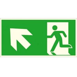 Signal rute za izbjegavanje aluminij Izlaz u slučaju nužde lijevo, dijagonalno prema gore SafetyMarking 15.A1032 (Š x V Cene