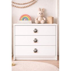 Wallity Penguen 4 GreyWhiteOrange Decorative Handle Set Cene