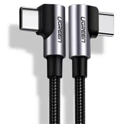 Ugreen USB-C na USB-C kabel US323 Kutni 60W 3A 1m crni Cene