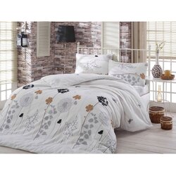 Atlantis White WhiteGreyBlackBrown Super King Quilt Cover Set (FR) Cene