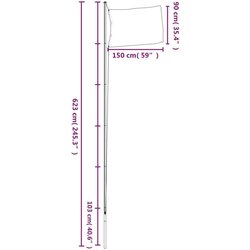 vidaXL Europska zastava i jarbol 6 23 m aluminijski Cijene