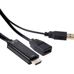 Club3d CAC-2330 HDMI adapter [1x moški konektor HDMI - 1x ženski konektor DisplayPort] črna, (20430217) Cene