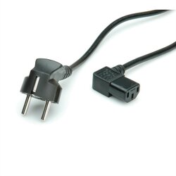 Secomp Napajalni kabel VALUE\, kotna vtičnica IEC\, črna\, 1\,8 m 19.99.1118 tok priklučni konektor črna 1.80 m, (20414966) Cene