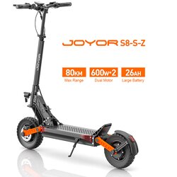 Joyor S8-S-Z električni skuter - 600W*2 motorji 48V26AH baterija 75KM range disk zavore - črna, (21691238) Cene