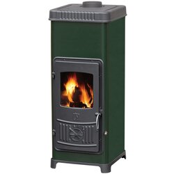 Plamen Kamin na drva Dora 10 N (7 kW, Kapacitet grijanja prostorije: 180 m³, Zelene boje, Lijevano željezo) Cijene