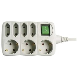 Emos PODALJŠEK S STIKALOM 3 ŠUKO + 4 EURO VTIČ 1.5M H05VV-F 3G1.0 PVC SIV Cene