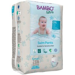 Bambo Nature pelene za plivanje, za jednokratnu upotrebu S 7-12 kg white/blue Cene