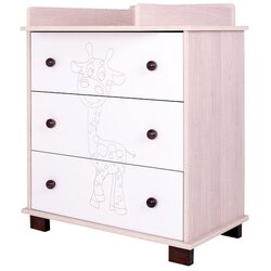 Drewex komoda za presvlačenje bebe - Žirafica oak santana/white Cene