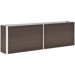 vidaXL Povišena vrtna gredica od pocinčanog čelika 240x40x77 cm smeđa Cijene