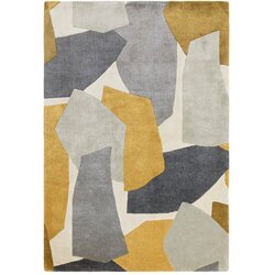 Asiatic Carpets Oker rumena/siva ročno tkana preproga iz recikliranih vlaken 120x170 cm Romy – Cene