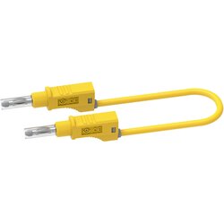 Electro PJP Preskusni kabel z bananastim vtičem\, ki ga je mogoče zložiti na enega\, + izvlečni tulec\, PVC 2\,5 mm²\, 2\,0 m\, rumen 2217/600V-CD1-200J merilni kabel [banana moški konektor, (20453783) Cene