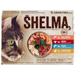 SHELMA Vlažna hrana za mačke meso i riba mix, 340 g Cene