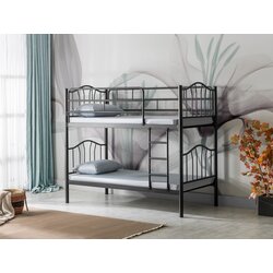 Hanah home R25 - black (90 x 190) black bunk bed Cene