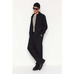 Trendyol Black Wide Leg Stamped Trousers Cijene