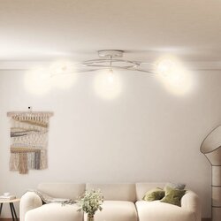 vidaXL Stropna lampa sa sjenilima od mrežaste žice za 5 G9 LED svjetla Cijene