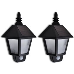 vidaXL Solarna zidna svjetiljka sa senzorom pokreta 2 kom Cijene