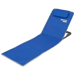 Aktive Ležalniki Tapis de plage pliable bleu avec dossier inclinable Modra Cene