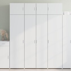 vidaXL Visoka komoda bijela 80 x 42,5 x 185 cm od konstruiranog drva Cijene