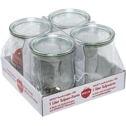 WECK rundrandglas tulpe 1,0l 4er pack Cene