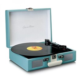 Lenco Gramofon TT-110, sa zvučnicima, bluetooth, retro, plavi Cene