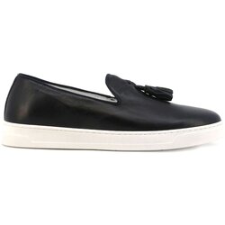 Duca di Morrone Slips on Diego - Leather Dark Blue Modra Cene