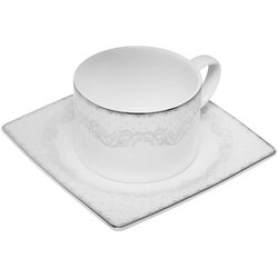 Royal Set skodelica za čaj s podstavkom Emily Silver 220ml / 6 kos / porcelan, (5000199376) Cene