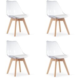 Brandless MARK Stolica - Prozirne s Prirodnim Nogama x 4 Cene