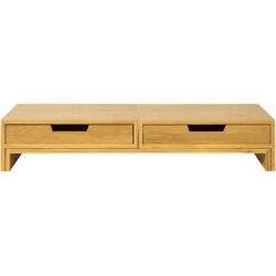 SoBuy stojalo za monitor pisalna miza organizator z 2 predali v barvi lesa v skandinavskem slogu, (20815121) Cene