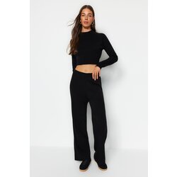 Trendyol Black Crop Basic Knitwear Two Piece Set Cijene
