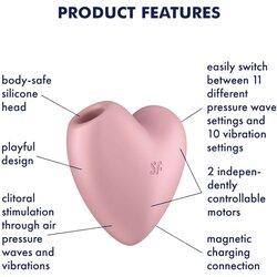 Satisfyer Stimulator Cutie Heart roza Cene