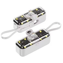 Oxpower power bank prenosiva baterija privezak 5000mAh lightning bela Cene