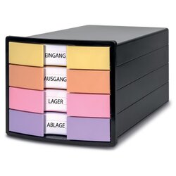 Han police za dokumentaciju sa fiokama IMPULS 2.0, 4 fioke pastel crna ( 05PD1012BP ) Cene