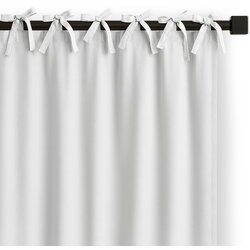 Restilo CARLI curtain, colour white, plain, classic style, ties 25 x 1.5 cm, fabric type Oxford, 140 x 250 cm Cijene