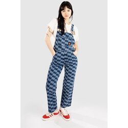 Santa Cruz Classic Label Hlace z naramnicami iz džinsa blue wave check Cene