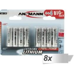 Ansmann 8x 4+4 Extreme Lithium AA Mignon LR 6 Big Pack Cene