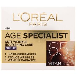 L´Oréal Paris Age Specialist Ženska noćna krema protiv bora 50ml Anti-Wrinkle 65+ Cijene