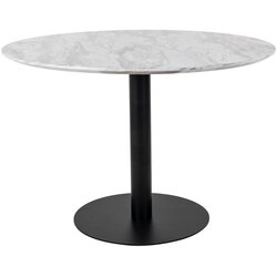 House Nordic Okrogla jedilna miza z mizno ploščo v marmornem dekorju ø 110 cm Bolzano – Cene