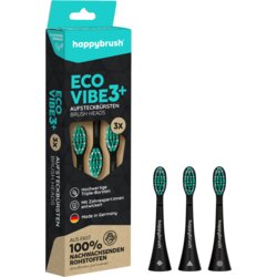 happybrush ECO VIBE 3 nadomestne glave za sonično zobno ščetko črna / mint - 1 set Cene