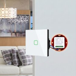 GreenBlue Flush-Mount WiFi Relay, Android /iOS /Alexa /Google Home, 100–240 V AC, 50 /60 Hz, max. 16 A, for 150 W LEDs, GB739 Cene