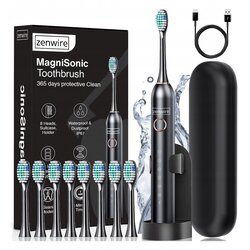 Zenwire MagniSonic 506 sonična zobna ščetka z magnetnim motorjem, 97.000 vibr./min, 6 načinov, USB-C, IP67, 8 nastavkov, (5000195788) Cene