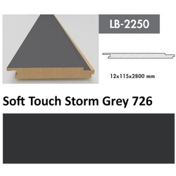 AGT profil Zidni MDF LB-2250 Soft Touch Storm Grey (726) 2800x115x12mm ( 026-033 ) Cene